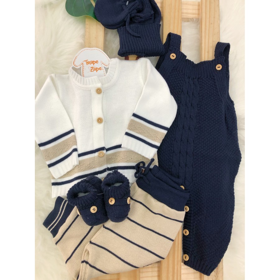 Kit algodão doce- Azul marinho e bege Kit algodão doce- Azul marinho e bege